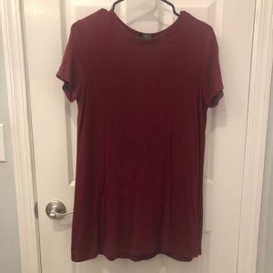 Red t shirt dress